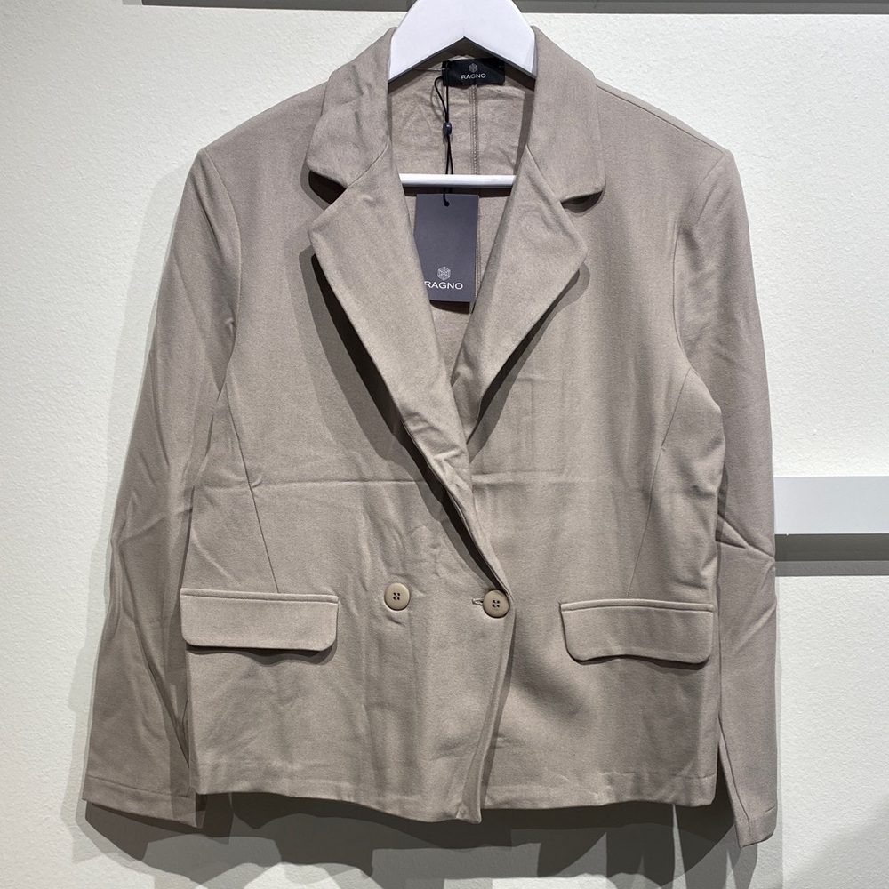 Elegant Beige/Taupe Blazer Jersey Knit